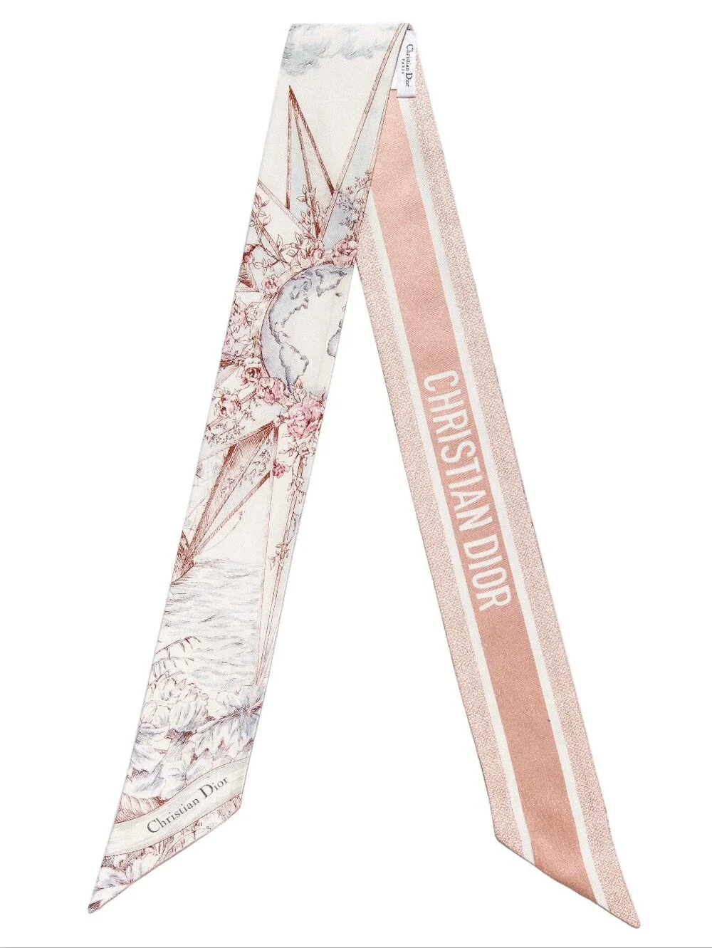 Like NEW!!! RARE!!! AUTHENTIC Christian Dior Pink Silk Mitzah Scarf 100% SILK
